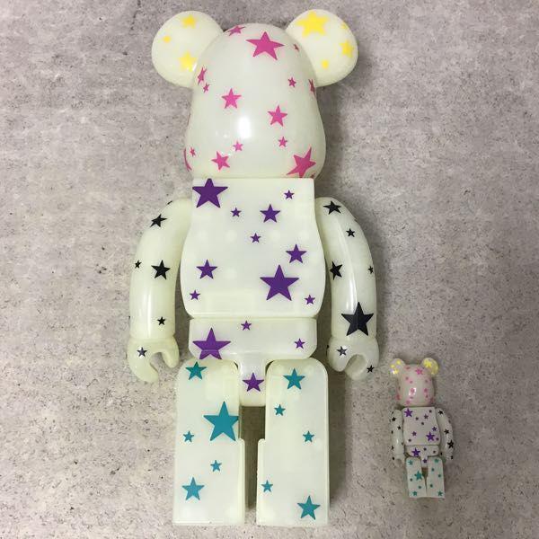 MEDICOM TOY - ATMOS CRAZY STAR 蓄光 ベアブリック BE@RBRICK メディコム・トイ BE@RBRICK ATMOS CRAZY STAR WHITE 100% & 400