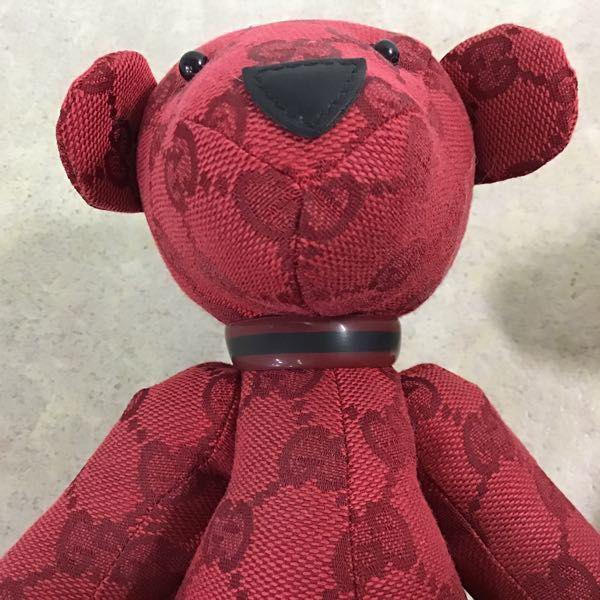 箱無 GUCCI グッチ テディベア クマ ぬいぐるみ モノグラム柄