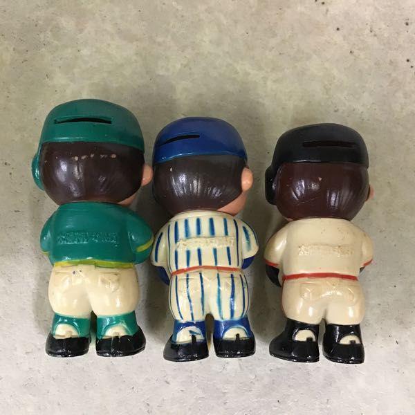 太陽神戸銀行 プロ野球少年 ソフビ貯金箱 12球団コンプ / 当時物