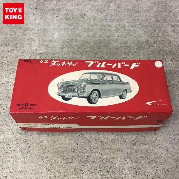 1円～ バンダイ 62 ダットサン ブルーバード ホワイト×レッド ブリキ 自動車 /昭和レトロ