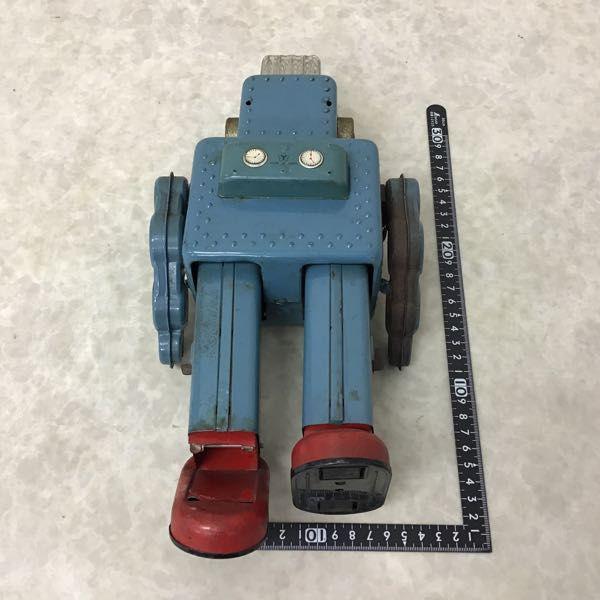 箱無し 破損 ヨネザワ ブリキ スモーキングロボット ブルー 販売
