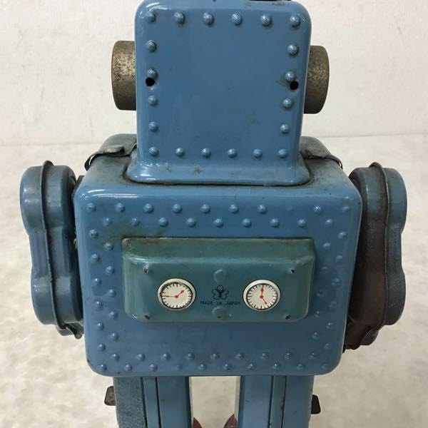 箱無し 破損 ヨネザワ ブリキ スモーキングロボット ブルー 販売