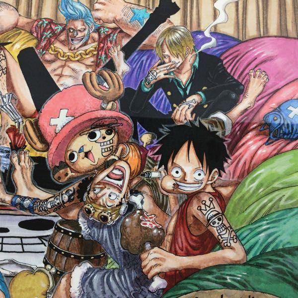 アニメムック　尾田栄一郎 複製原画 ONE PIECE 『-It’s astounding how fast the time fleets.-Ver.』 〔額装付き〕 ONE PIECE 複製原画 It's astounding how fast the time fleets