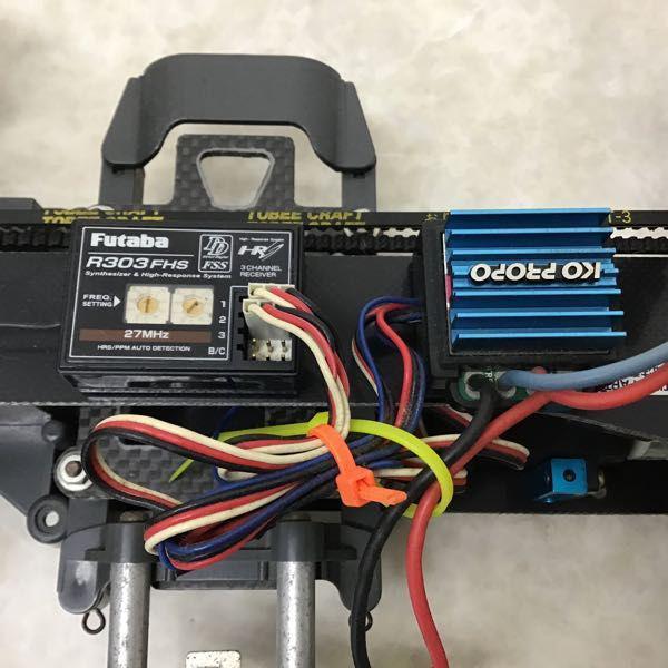 ジャンク 電動RC シャーシ、フタバ R303FHS 受信機、KO PROPO PS