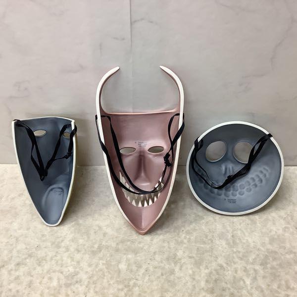 【美品】 ナイトメア ビフォア ロック ショック バレル お面 陶器 3点セット ディズニーストア ナイトメア・ビフォア・クリスマス ロック
