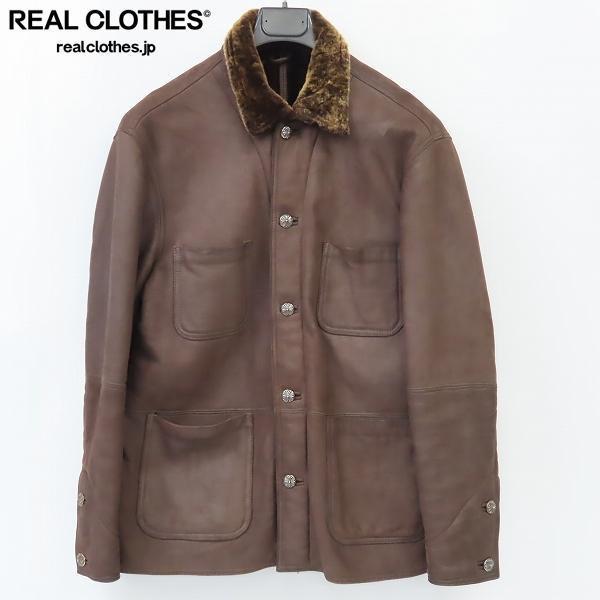 CHROME HEARTS/クロムハーツ ムートンレザー/ファー クロスボールボタン カバーオール ジャケット S /080