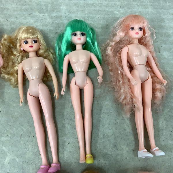 【通販激安】 訳あり リカちゃん人形 ピンク髪 ソバージュ ロング、水色の髪 トップス