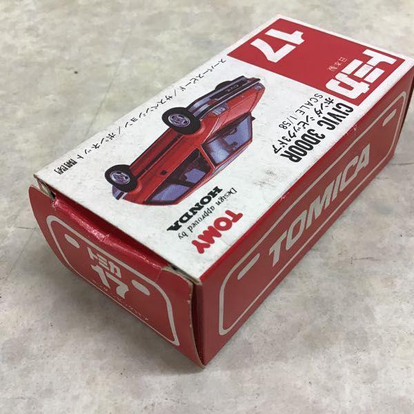  - トミカ 赤箱  ホンダ シビック3ドア トミカ赤箱日本製No.17ホンダシビック3ドア（レース仕様