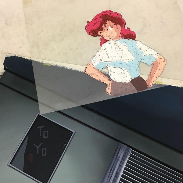 セル画 線画 プロジェクトA子 A子 上半身 背景付き 販売・買取