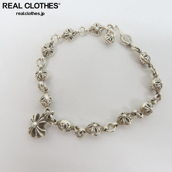 CHROME HEARTS/クロムハーツ #1 クロスボール ブレスレット w/CHプラスチャーム 12リンク