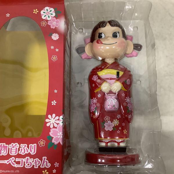 【希少】着物首ふりハッピーペコちゃん ペコちゃん人形 不二家 レア お得 新品未開封】ペコちゃん人形 首ふり 着物 赤 不二家 ハッピー