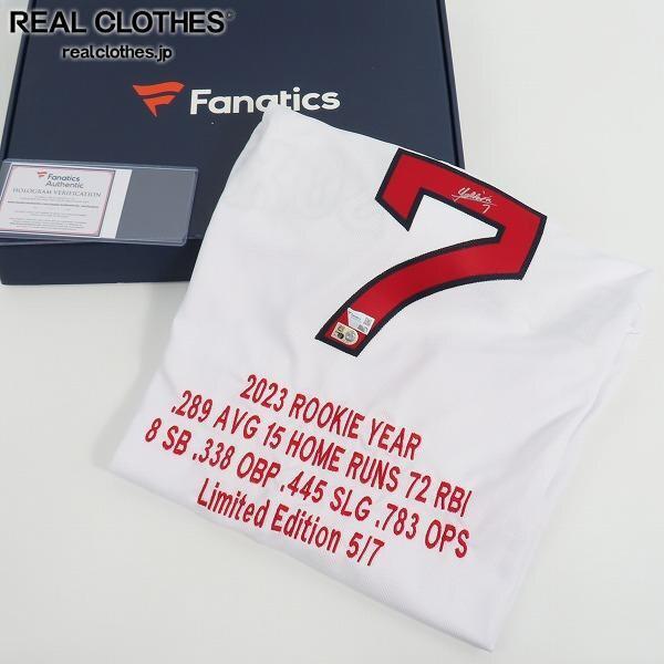 実際に弊社で買取させて頂いた☆【Fanatics ホログラム証明書付/未使用】ナイキ 吉田正尚 直筆サイン/7枚限定 2023年 レッドソックス ユニフォーム/48 /080