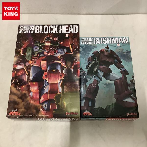 1円〜 マックスファクトリー 1/72 太陽の牙ダグラム ソルティック H102 ブッシュマン アビテート T10B ブロックヘッド