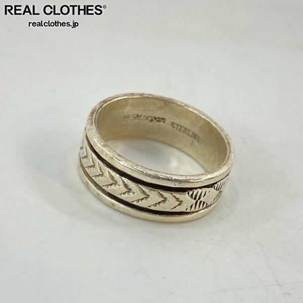 実際に弊社で買取させて頂いたNAVAJO/ナバホ族 インディアンジュエリー Bruce Morgan/ブルースモーガン作 スタンプワーク リング/15号 /UPK