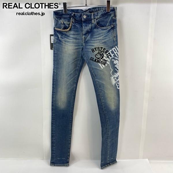 実際に弊社で買取させて頂いた【未使用】HYSTERIC GLAMOUR /ヒステリックグラマー ガールプリント スタッズ スキニー デニムパンツ 0142AP06/S