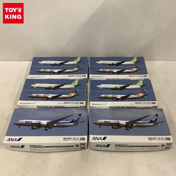 1円〜 ハセガワ 1/200 ソラシド エア ボーイング 737-400 2機セット ANA ボーイング 787-8