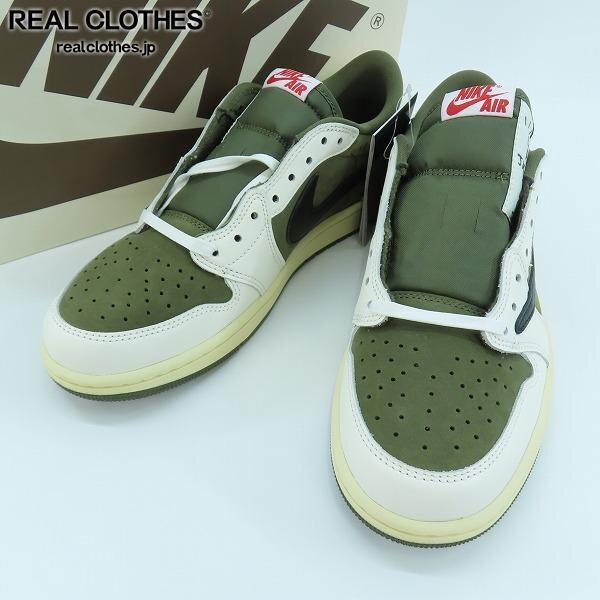 実際に弊社で買取させて頂いた【未使用】NIKE×Travis Scott/ナイキ×トラヴィススコット AIR JORDAN1 LOW OG SP ミディアムオリーブ DM7866-200/27