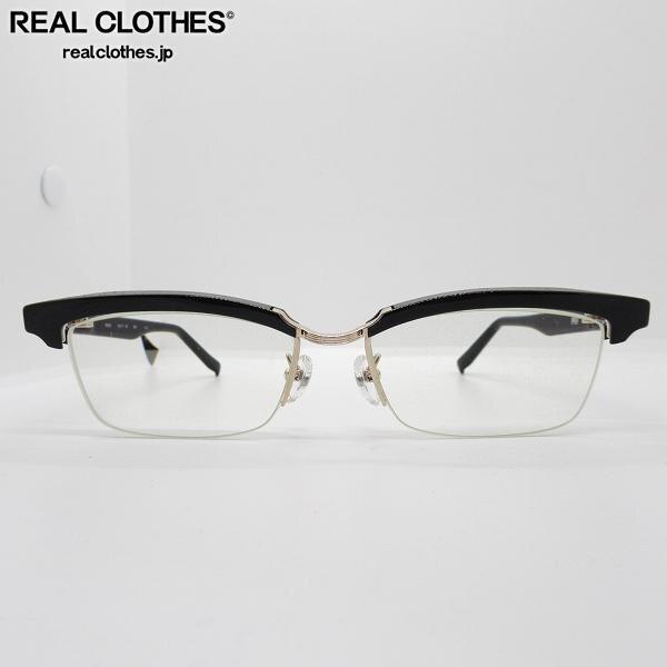 実際に弊社で買取させて頂いた999.9/フォーナインズ ハーフリム 度入り眼鏡/メガネフレーム/アイウェア M-802