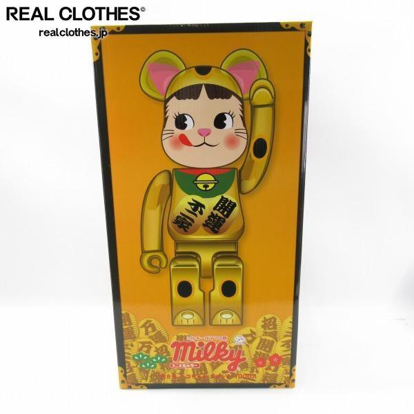 実際に弊社で買取させて頂いた★MEDICOM TOY/メディコムトイ BE@RBRICK/ベアブリック 不二家 招き猫 ペコちゃん 金運ダブル小判 桃金メッキ 1000%