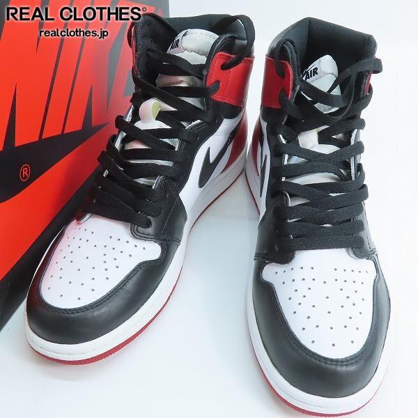 実際に弊社で買取させて頂いたNIKE/ナイキ AIR JORDAN 1 RETRO HIGH OG Black Toe つま黒 シューズ/スニーカー 555088-125/28 /080