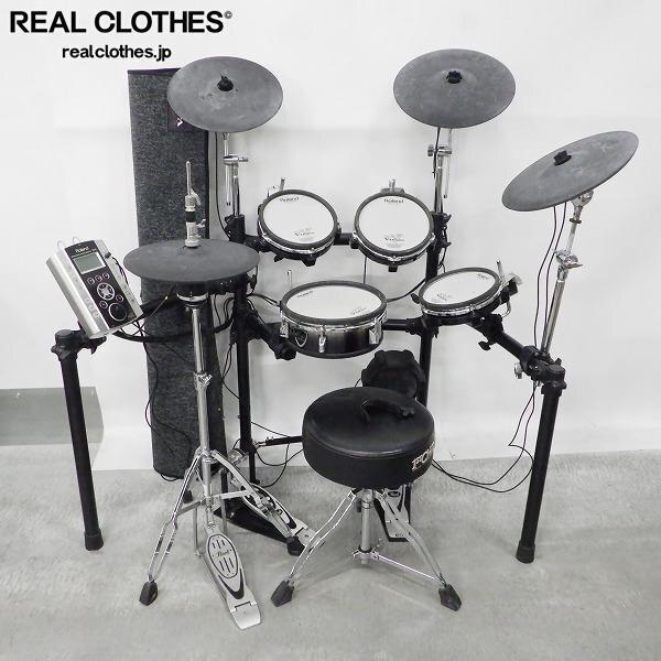 実際に弊社で買取させて頂いたRoland/ローランド V-Drums TD-9KX2 電子ドラム CY-13R シンバル増設 ツインペダル,スローン,マット付 同梱×２個口/SWX