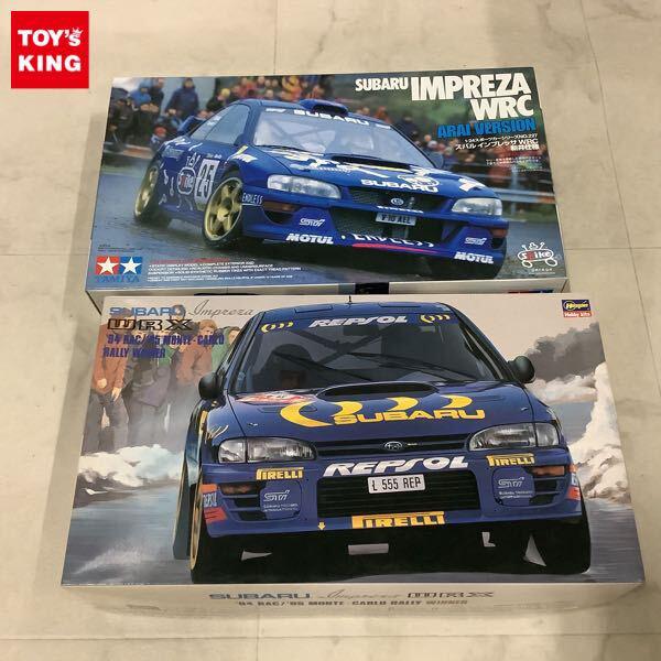 1円〜 タミヤ 1/24 スバル インプレッサWRC 新井仕様 ハセガワ スバル インプレッサWRX 1995 モンテカルロウィナー