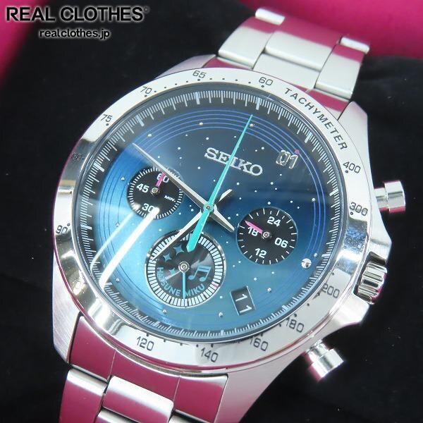 実際に弊社で買取させて頂いたHATSUNE MIKU×SEIKO/初音ミク×セイコー 3900本限定 Happy 16th Birthday 腕時計 展示スタンド付/8T63-02J0