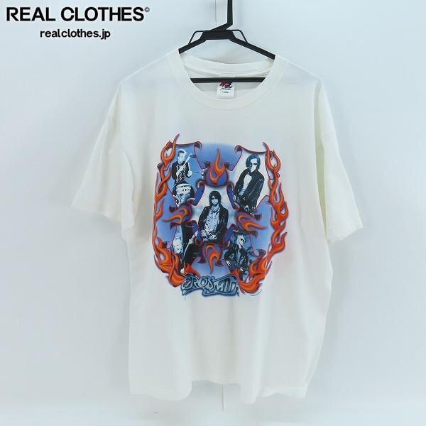 実際に弊社で買取させて頂いた☆AEROSMITH/エアロスミス 2004 メンバープリント バンT/バンドTシャツ ホワイト/XL /UPK