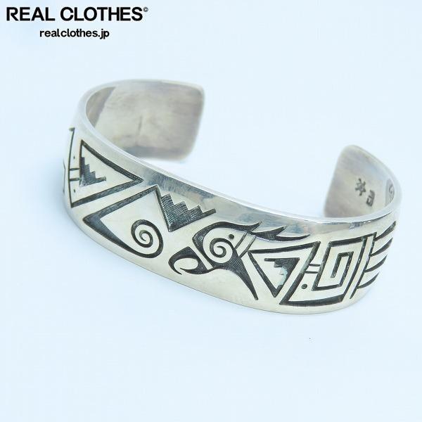 実際に弊社で買取させて頂いたHopi/ホピ族 Mitchell Sockyma作/ミッチェルソックワイマ インディアンジュエリー オーバーレイ バングル /UPK