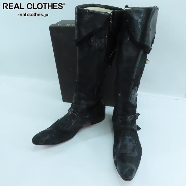 実際に弊社で買取させて頂いたHIROMU TAKAHARA/ヒロムタカハラ サイドジップ レザーロングブーツ 41