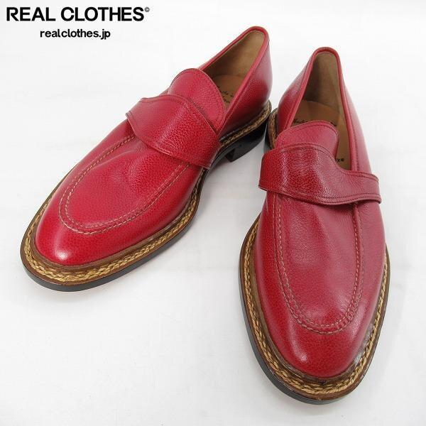 実際に弊社で買取させて頂いたERON&PERON/ペロンペロン レザー シューズ ローファー レッド/42 /080