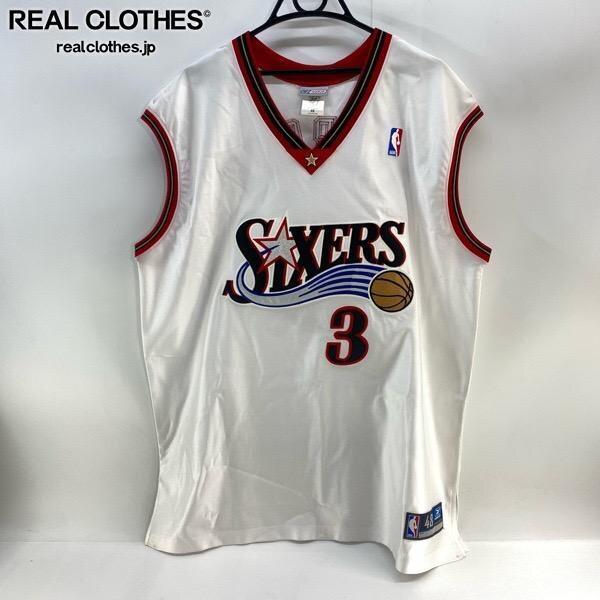 実際に弊社で買取させて頂いた☆Reebok/リーボック NBA 76ers/セブンティシクサーズ ＃3 アレン アイバーソン オーセンティック ユニフォーム/48 /UPK