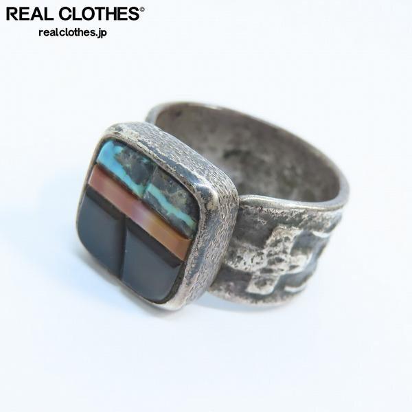 実際に弊社で買取させて頂いたNavajo/ナバホ族 Monty Claw モンティクロウ ターコイズインレイ リング/16-17号 /UPK