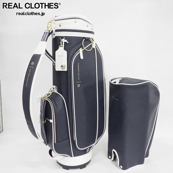 実際に弊社で買取させて頂いたTaylorMade/テーラーメイドｘUNITED ARROWS/ユナイテッドアローズ 5分割キャディバッグ ネイビー系ｘホワイト