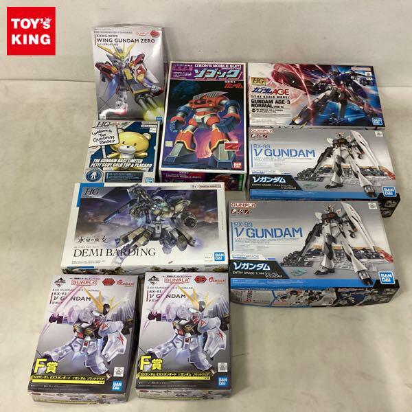 1円〜 HG 1/144 ガンダムAGE-3ノーマル ガンダムベース限定 プチッガイ ゴールドトップ&プラカード エントリーグレード νガンダム