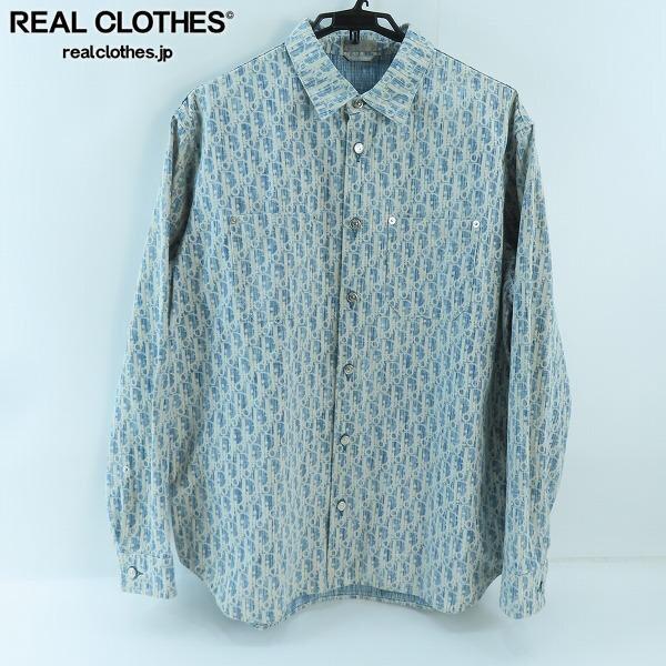 実際に弊社で買取させて頂いた☆【JPタグ】DIOR/ディオール オブリーク 総柄 デニムシャツ 013D585BY989/41