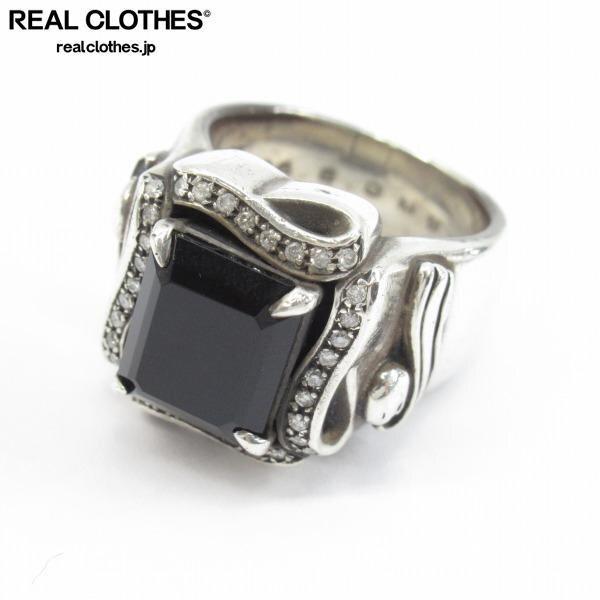 実際に弊社で買取させて頂いたJustin Davis/ジャスティンデイビス ONYX GLAM/グラム リング シルバー×ダイヤモンド SRJ503/21.5号