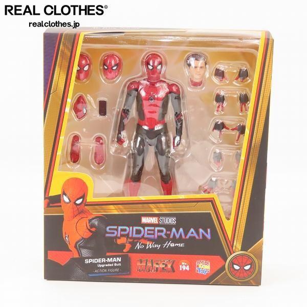 実際に弊社で買取させて頂いた(F04)[値下げ/未開封]MEDICOM TOY MAFEX SPIDER-MAN Upgraded Suit(NO WAY HOME)スパイダーマン フィギュア No.194[複数個選択可能]