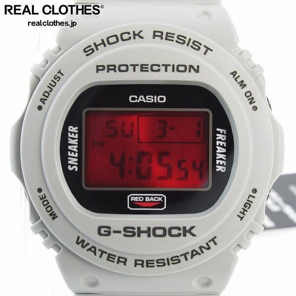 実際に弊社で買取させて頂いたG-SHOCK/Gショック×Sneaker Freaker×STANCE トリプルネームコラボ DW-5700SF-1JR