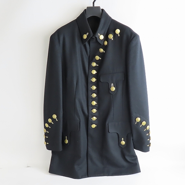 高価買取アイテムのyohji yamamoto POUR HOMME/ヨウジヤマモトプールオム 金ホール 金釦JKT ロングジャケット HC-J18-104 の買取上限価格は95,000円