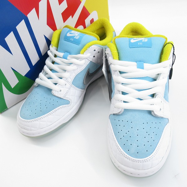 高価買取アイテムのNIKE/ナイキ×FTC/エフティーシー SB DUNK LOW “Lagoon Pulse”/ダンクロー銭湯 ラグーンパルス DH7687-400 の買取上限価格は27,000円